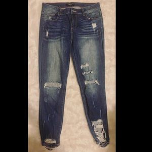 Distressed jeans